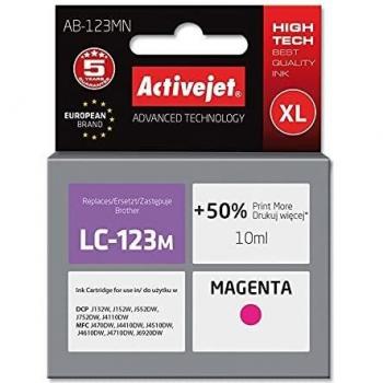 ActiveJet AB-123MN Magenta Ink Cartridge Replacement for Brother LC123 / LC125, 10 ml