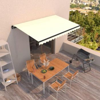 Cortina solar retráctil manual 400x350 cm crema