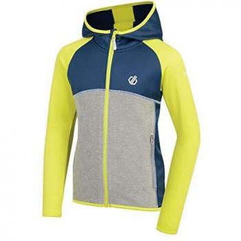 Dare 2b Consist Core Stretch Warm Backed Knitted Quick Drying Half Zip Fleece Capa Intermedia elástica, Infantil, Admiral Blue/Citron Lime, 14 Años