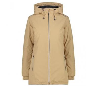 CMP Women's Long Fix Hood Jacket - Brown - Size 42