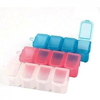 Plástico 12-en-1 caja de almacenaje de la joyería de la medicina desmontable con pildora