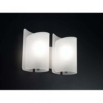 Aplique de pared Selène Papiro, 2 luces, acabado satinado