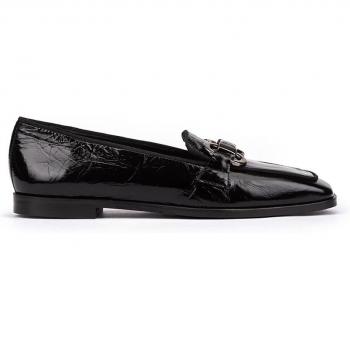 Mocasines planos de charol Pedro Miralles modelo NESTARES en tonos negros