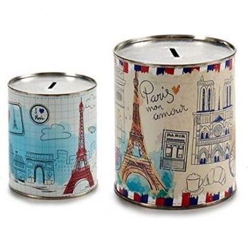 Pincello S3606179 Hucha Paris, 10 X 11.5 X 10 Cm, Multicolor, 10 X 11.5 X 10