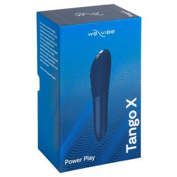 We-Vibe Tango X Clitoral Mini Vibrator - Rechargeable, Waterproof, 8 Vibration Modes, Compact Design, Midnight Blue Color