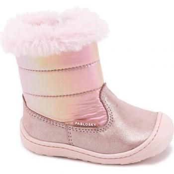 Botas de bebé niña Pablosky de piel color rosa