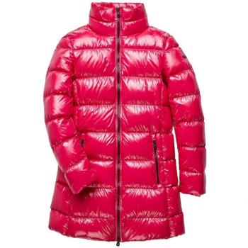 RefrigiWear Shimmering Long Down Jacket - Fuchsia Nylon, Winter Jacket, Women's Size M