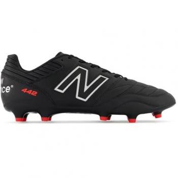 New Balance 442 V2 Pro FG Soccer Cleats - Black/Red/White, Microfiber, Size 9.5 D