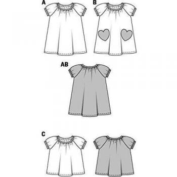 Burda Patrón 9438 Kids Vestido y Camiseta