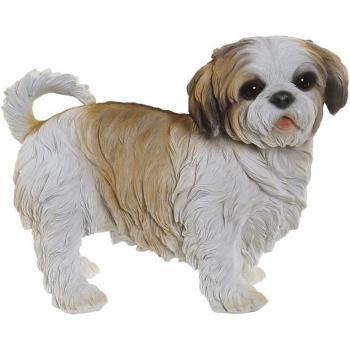 Figura Decorativa Home ESPRIT Blanco Marrón Perro 41 x 22 x 30 cm - Bixoto.com