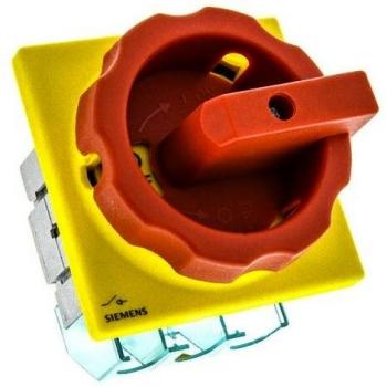 Interruptor seccionador Siemens 3P 63A 22kW IP65 rojo/amarillo