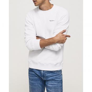 Pepe Jeans Jersey Blanco PM582317-800 para Hombre, Camiseta print espalda