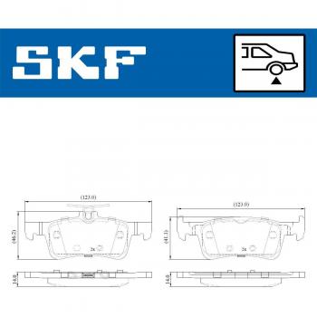 Pastillas de freno SKF VKBP 90600, tipo: juego de pastillas de freno, características: alta calidad, diseño optimizado para un rendimiento mejorado, bajo nivel de ruido, resistencia al desgaste y compatibilidad con diversos modelos