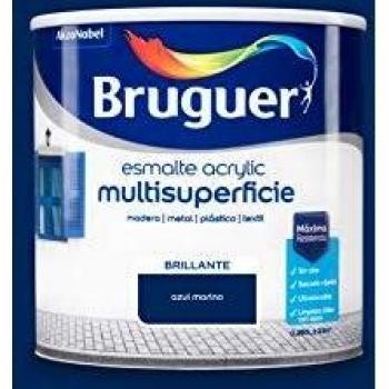 Bruguer Acrylic Multisuperficie Esmalte al agua Brillante Azul Marino 250 ml