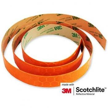 Salzmann 3M Cinta Reflectante | Cinta Adhesiva para Mochilas, Bicicletas, Cascos, cochecitos de Bebe | Equipada con 3M Scotchlite
