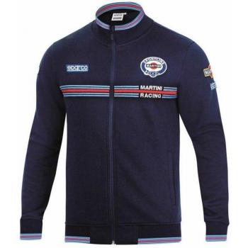 Sudadera sin Capucha Sparco Martini Racing para Hombre, Azul Marino, con Cremallera