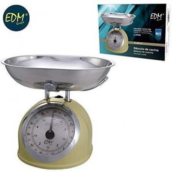 EDM Báscula Cocina mecanica Clasica MAX 5kg Crema