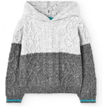 Jersey de niño trenzado con capucha Boboli