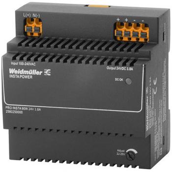 Fuente de Alimentación Weidmüller PRO INSTA 90W 24V 3.8A para Carril DIN