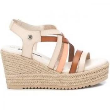 Sandalia Mujer Refresh 170797 Taupe Elástico Cuña 9cm y Plataforma Yute