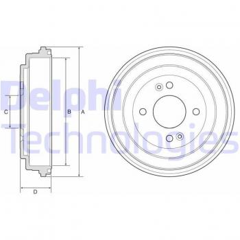 Tambor de freno DELPHI BF580