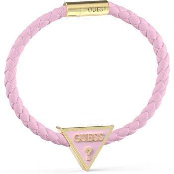 Pulsera Leather de acero dorado Guess