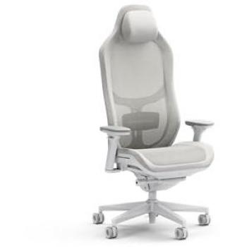 Silla de Juego Fractal Design Refine Mesh Light con Estructura de Malla y Dossier Inclinable, Color Blanco