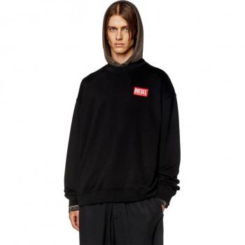 Diesel Men's Black Logo Sweatshirt Nlabel L1