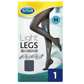 Scholl Medias de Compresión Ligera Mujer Light Legs 20DEN, Color Negro, M