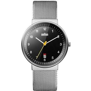Braun Classic Men's Quartz Watch with Stainless Steel Band, 40mm, 5ATM Water Resistance