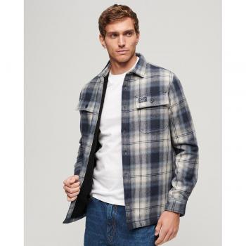 Sobrecamisa de lana Miller Superdry para hombre en color azul