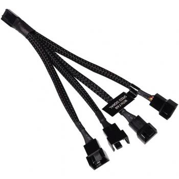 Divisor Y 4-Pin a 4x 4-Pin PWM 15cm - Negro