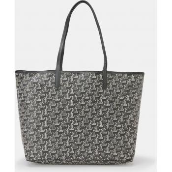 Bolso Tote Collins de Ralph Lauren en negro con estampado de logos