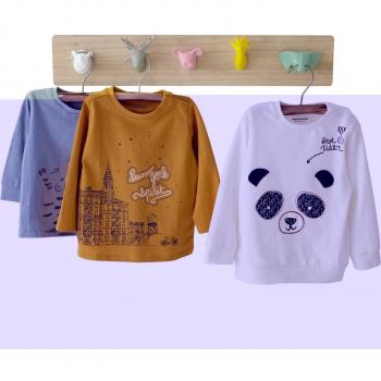 VERTBAUDETPerchero con colgadores de animalesBeige Claro Liso con adornoUNICA