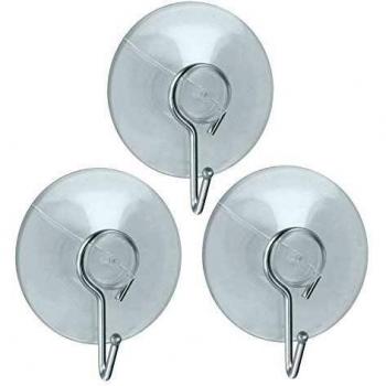 Metaltex Juego 3 Ganchos con Ventosa C/Carton, Estandar