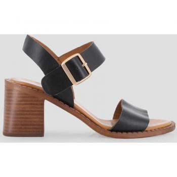 Sandalias de tacón de mujer de piel tipo pala Blogger ZINIA negras 81446