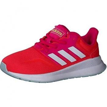 adidas Unisex Runfalcon Road Running Shoe, Shock Red/Footwear White/Shock Pink, 6 UK