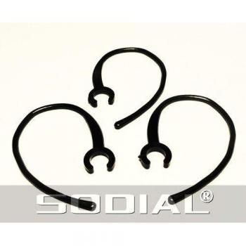 SODIAL(R) 3 x Gancho Clip de Orejas Negro Universal para Auricuares Bluetooth Motorola Plantronics Samsung