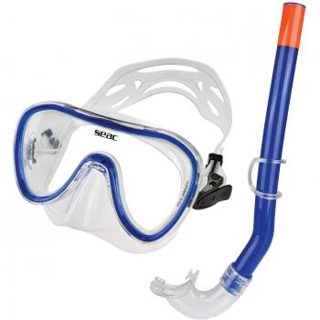 Seac Salina Set máscara y Tubo, Unisex, Azul Claro, No Talla
