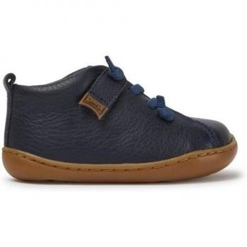 Camper Peu Cami Kids' Boots - Blue Smooth Leather, Size 25, Velcro Closure, Casual First Walkers