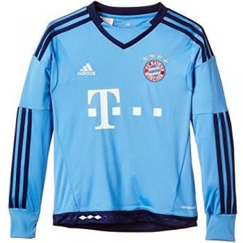 Adidas Camiseta de portero, del Bayern de Múnich 2015 – 2016, uniforme de casa, infantil, Niños, Trikot FC Bayern München Replica Heim Torwart, blue - Lucky Blue S15/Blue