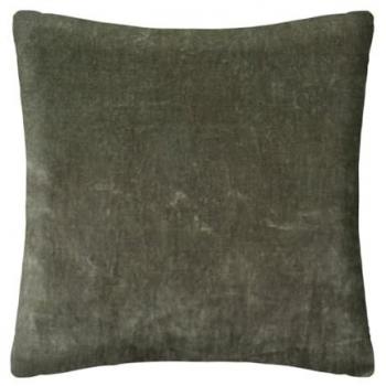 Cojín Decorativo Otto 55x55 cm en Terciopelo Verde Caqui