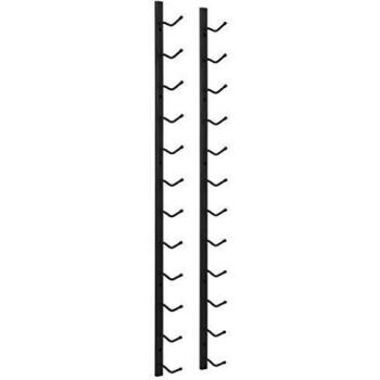 vidaXL Wall Mounted Wine Rack for 12 Bottles Black Iron