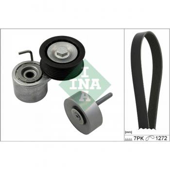 Juego de correas trapezoidales con rodillos INA 529 0245 10 y Juego de correas trapeciales poli V INA 529 0245 10
