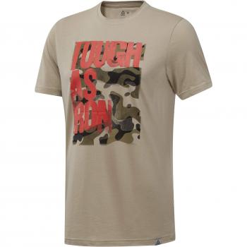 Reebok GS Tough As Iron Crew Camiseta, Hombre, lghsan, L