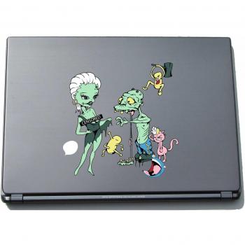 pinkelephant Skin para portátil clm012 - Little Monster Funny - Mujer Sexy - 150 x 151 mm de Vinilo