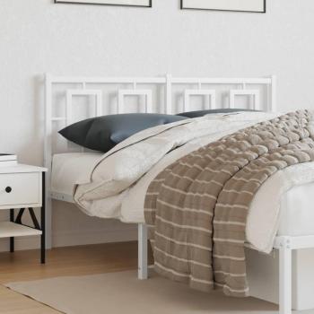 Cabecero de metal blanco de 140 cm Vidaxl con acabado en pintura blanca, diseño moderno, estructura robusta y fácil instalación