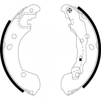HELLA 8DB 355 002-801 Brake Shoe Set - H9720