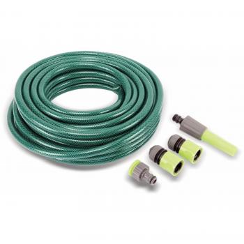 Manguera Kinzo con 4 adaptadores verde 15 m
