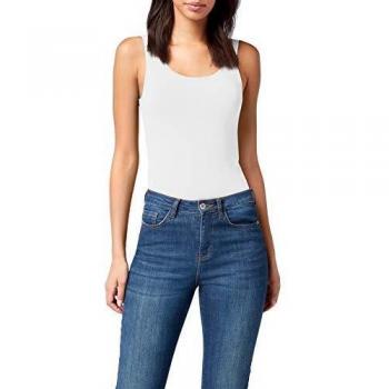 Only Onllive Love New Long Tank Top Noos, Camiseta sin Mangas para Mujer, Blanco